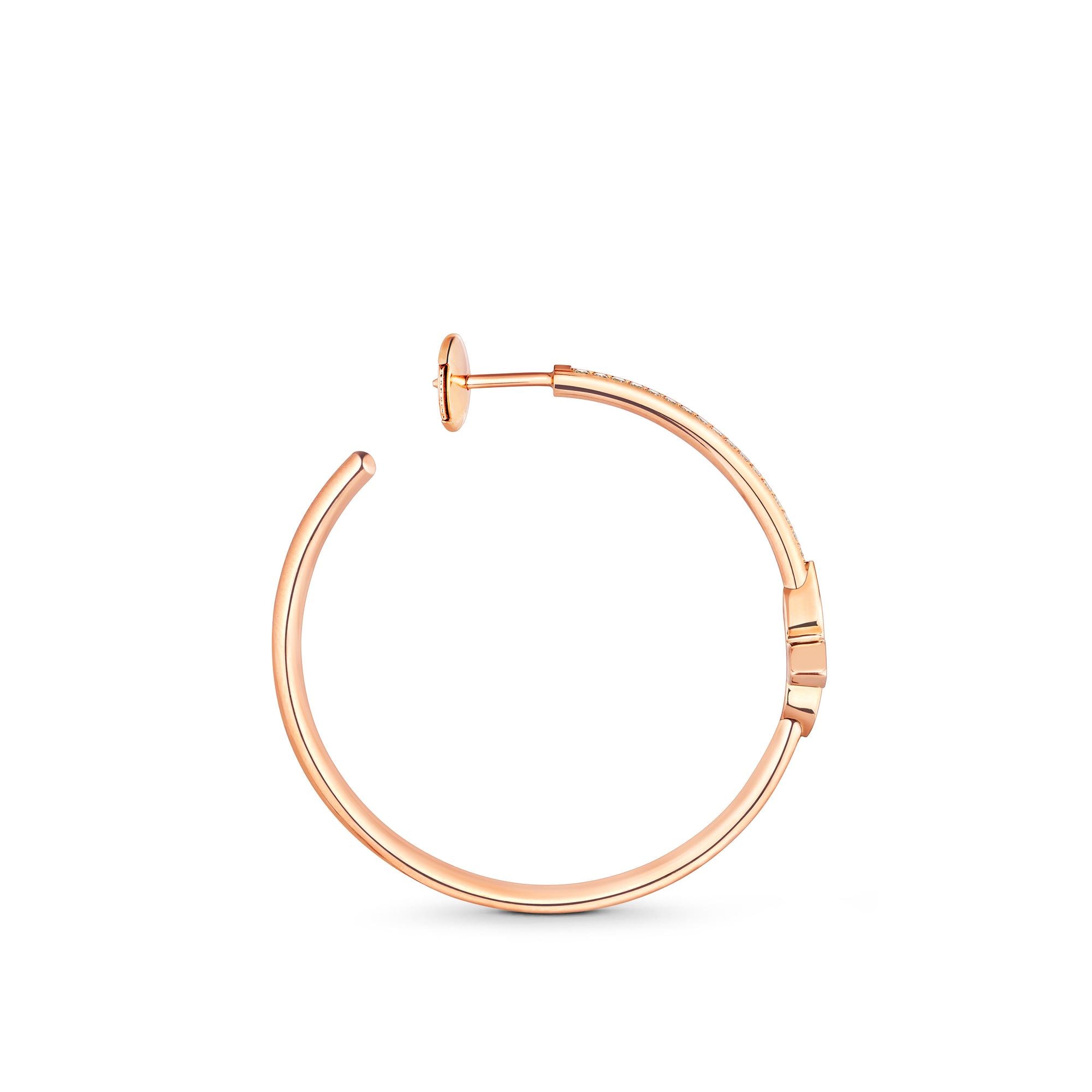 ต่างหู Idylle Blossom Hoops, พิงค์โกลด์และเพชร  in จิวเวลรี่