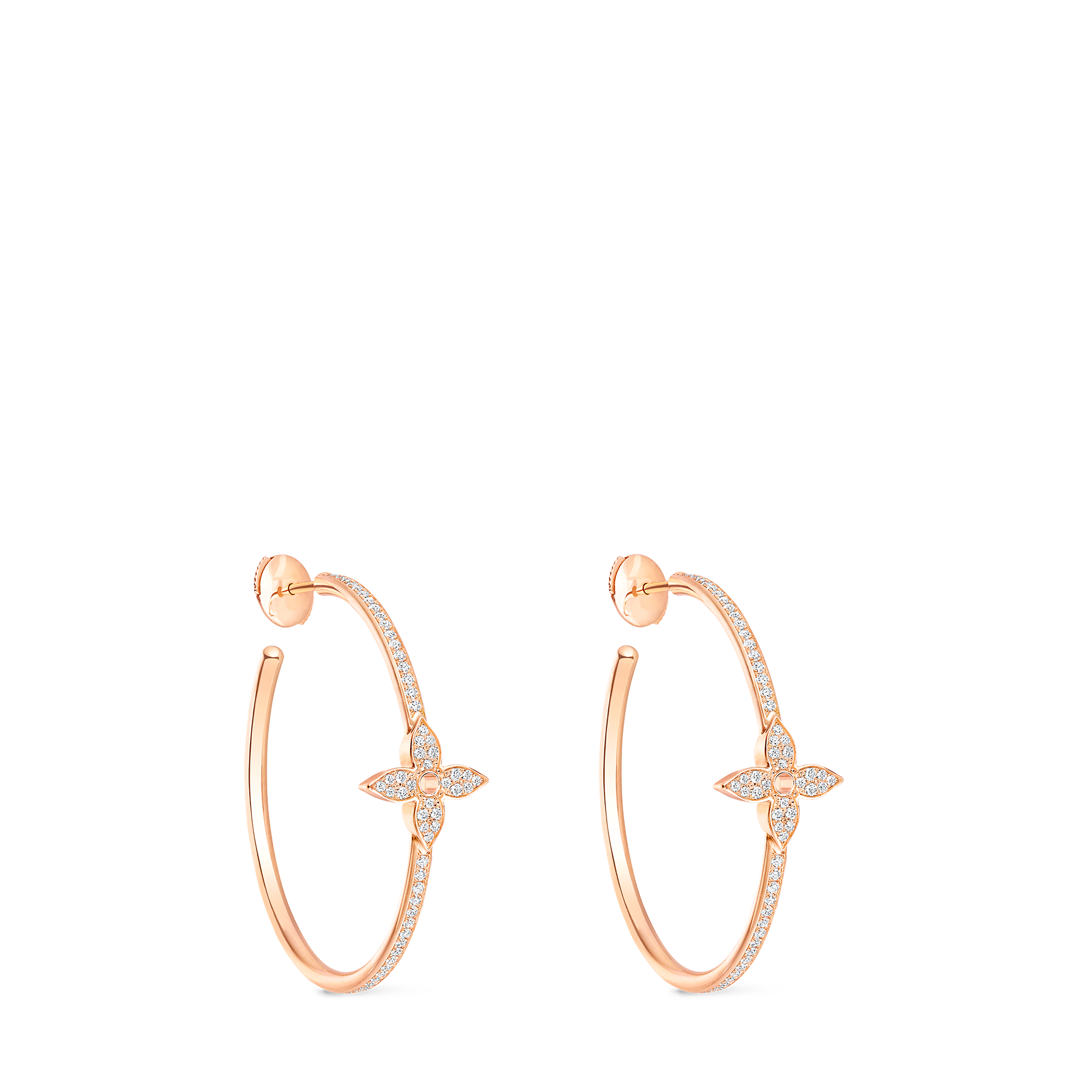 ต่างหู Idylle Blossom Hoops, พิงค์โกลด์และเพชร  in จิวเวลรี่