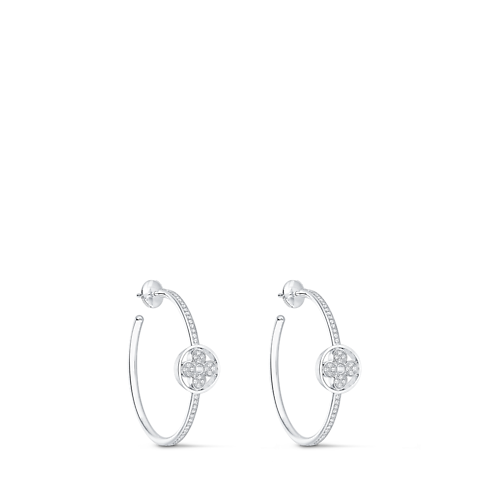 ต่างหู Idylle Blossom Hoops, ไวท์โกลด์และเพชร in จิวเวลรี่'s หมวดหมู่ ไฟน์จิวเวลรี่ทั้งหมด collections by Louis Vuitton (การย่อ/ขยายผลิตภัณฑ์)