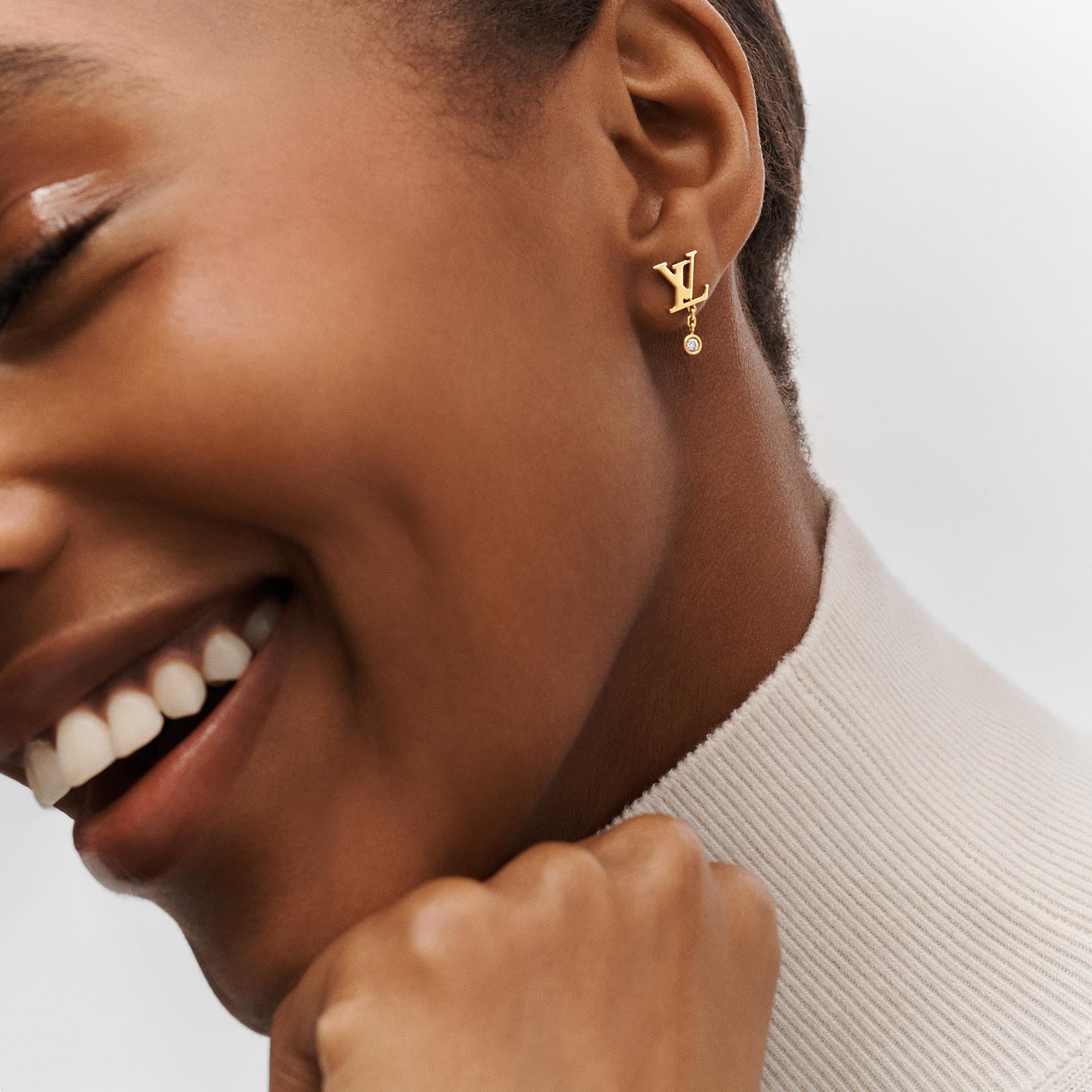 ต่างหู Idylle Blossom LV, เยลโลว์โกลด์และเพชร  - สำหรับหนึ่งข้าง  in จิวเวลรี่