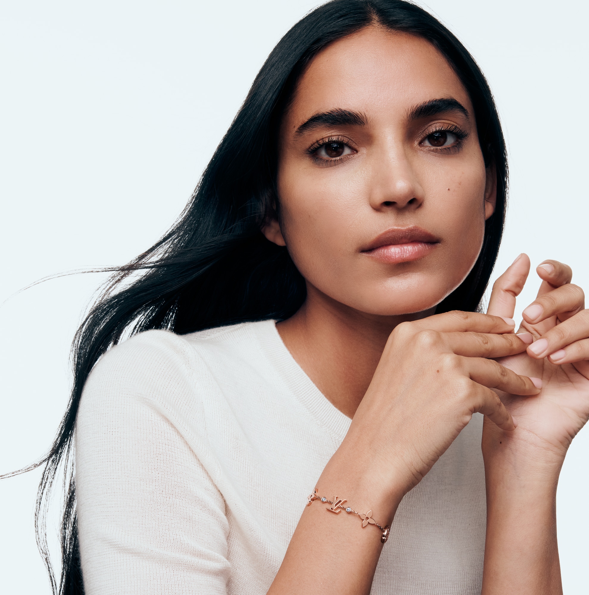 สร้อยข้อมือ Idylle Blossom Multi-Motif พิงค์โกลด์และเพชร  in จิวเวลรี่