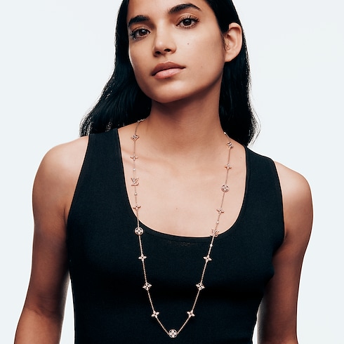 สร้อยคอยาว Idylle Blossom Multi-Motif พิงค์โกลด์และเพชร in จิวเวลรี่'s หมวดหมู่ สร้อยคอและจี้ collections by Louis Vuitton (การย่อ/ขยายผลิตภัณฑ์)