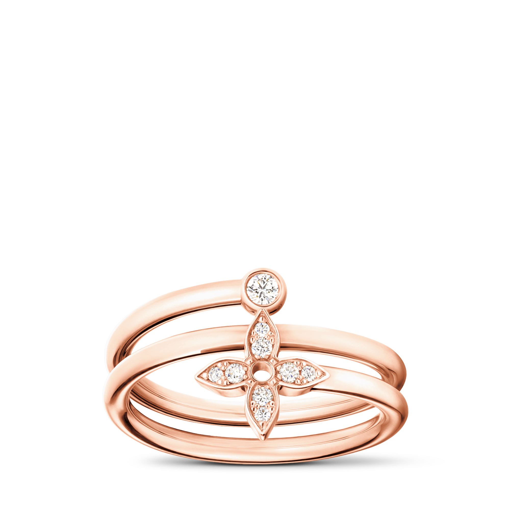 แหวน Idylle Blossom Multi Ring พิงค์โกลด์และเพชร  in จิวเวลรี่