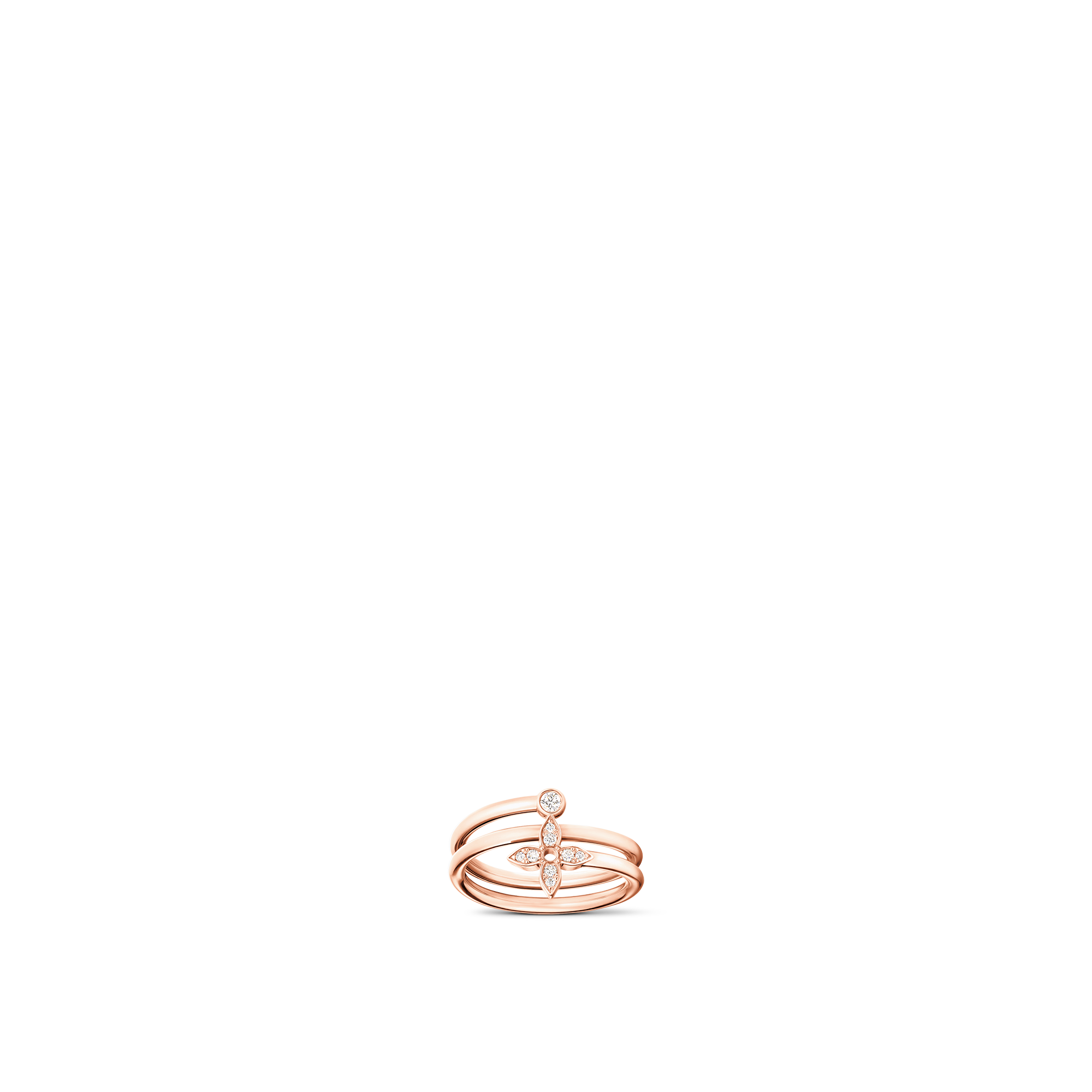 แหวน Idylle Blossom Multi Ring พิงค์โกลด์และเพชร  in จิวเวลรี่