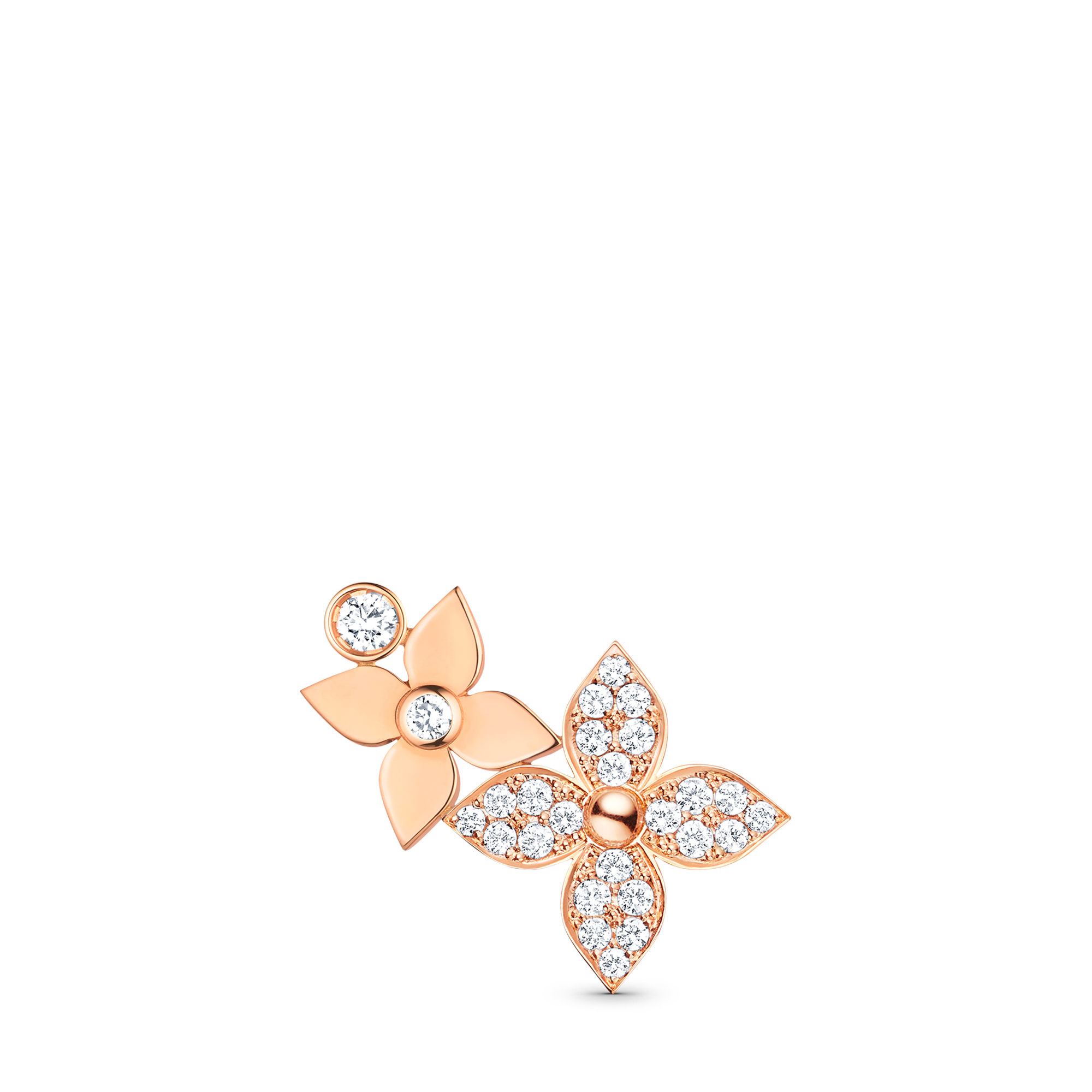 ต่างหูข้างขวา Idylle Blossom พิงค์โกลด์และเพชร - สำหรับหนึ่งข้าง  in จิวเวลรี่