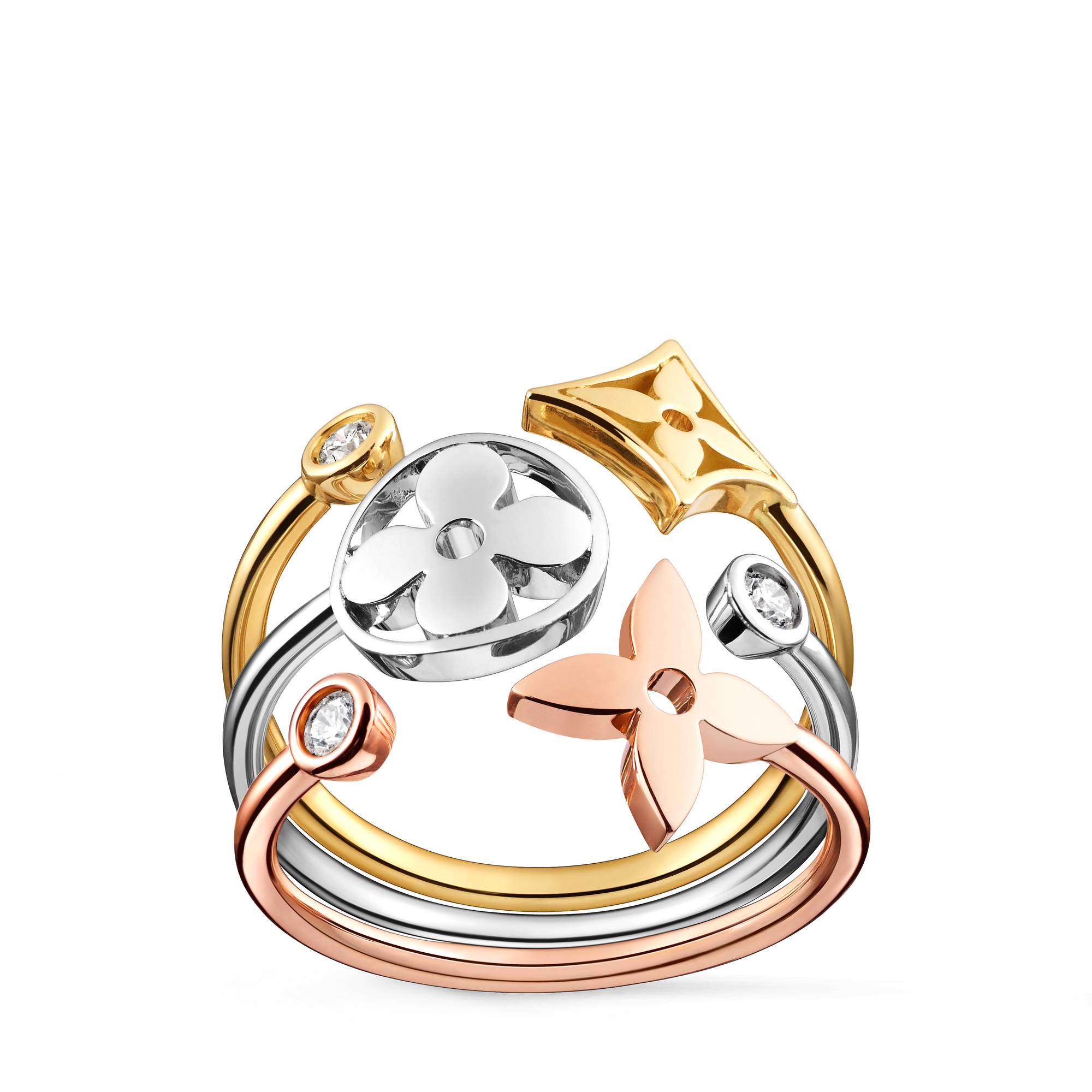 แหวน Idylle Blossom ทอง 3 ชนิดและเพชร  in จิวเวลรี่