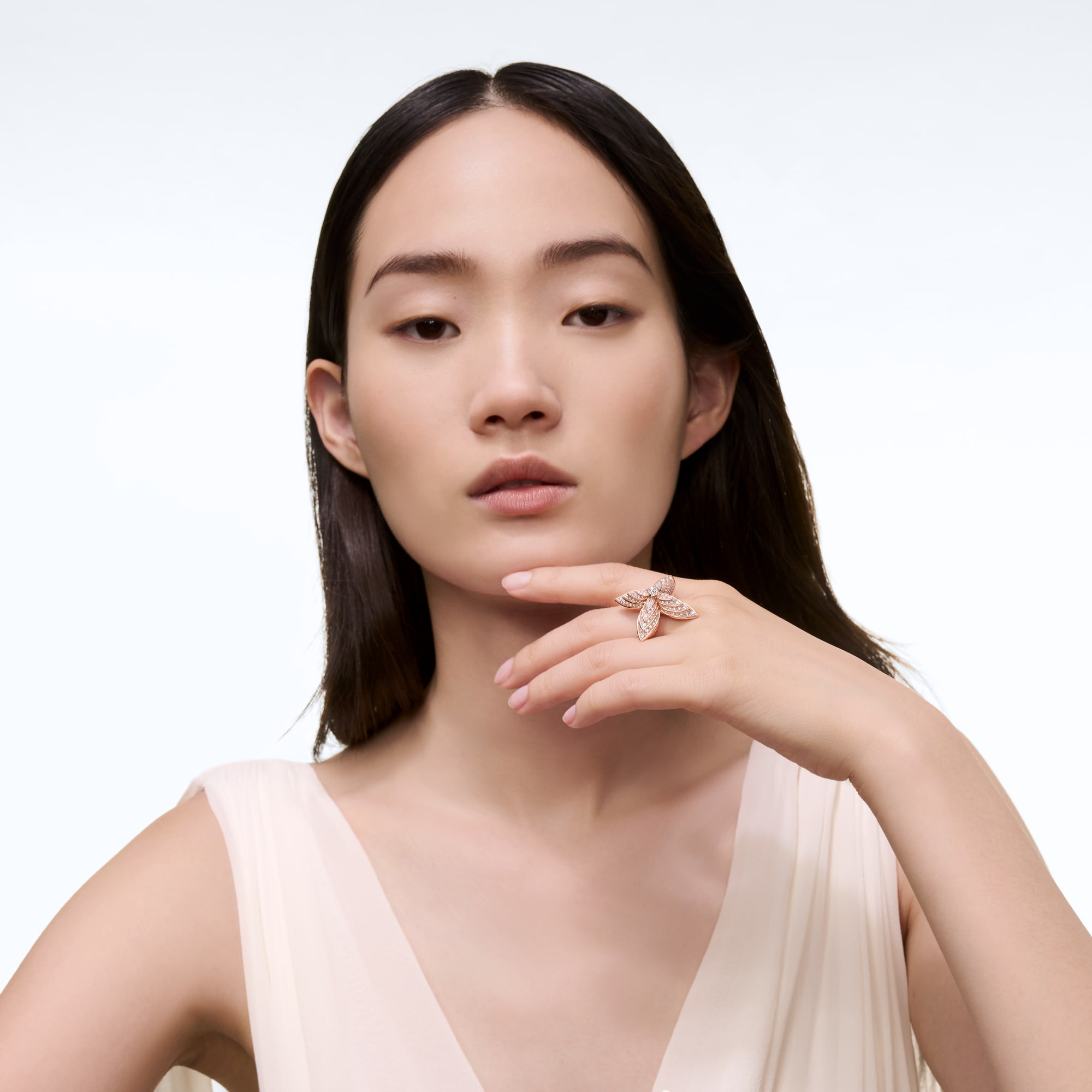 แหวน Idylle Blossom โรสโกลด์และเพชร  in Les Extraordinaires