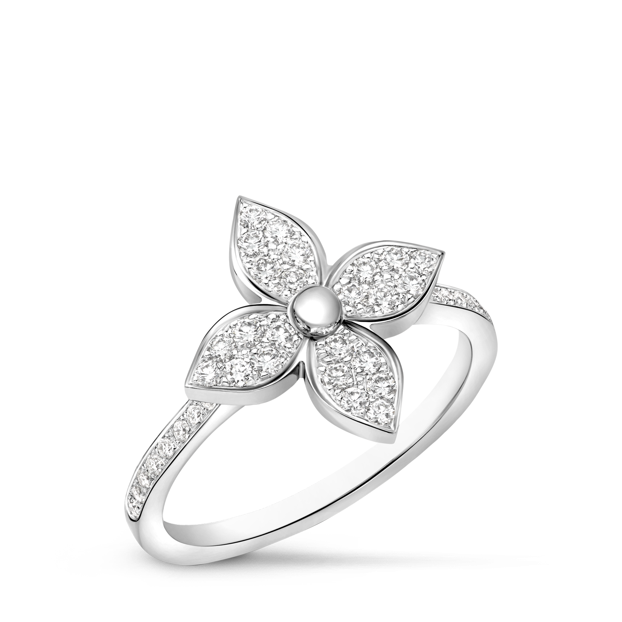 แหวน Idylle Blossom ไวท์โกลด์และเพชร  in จิวเวลรี่