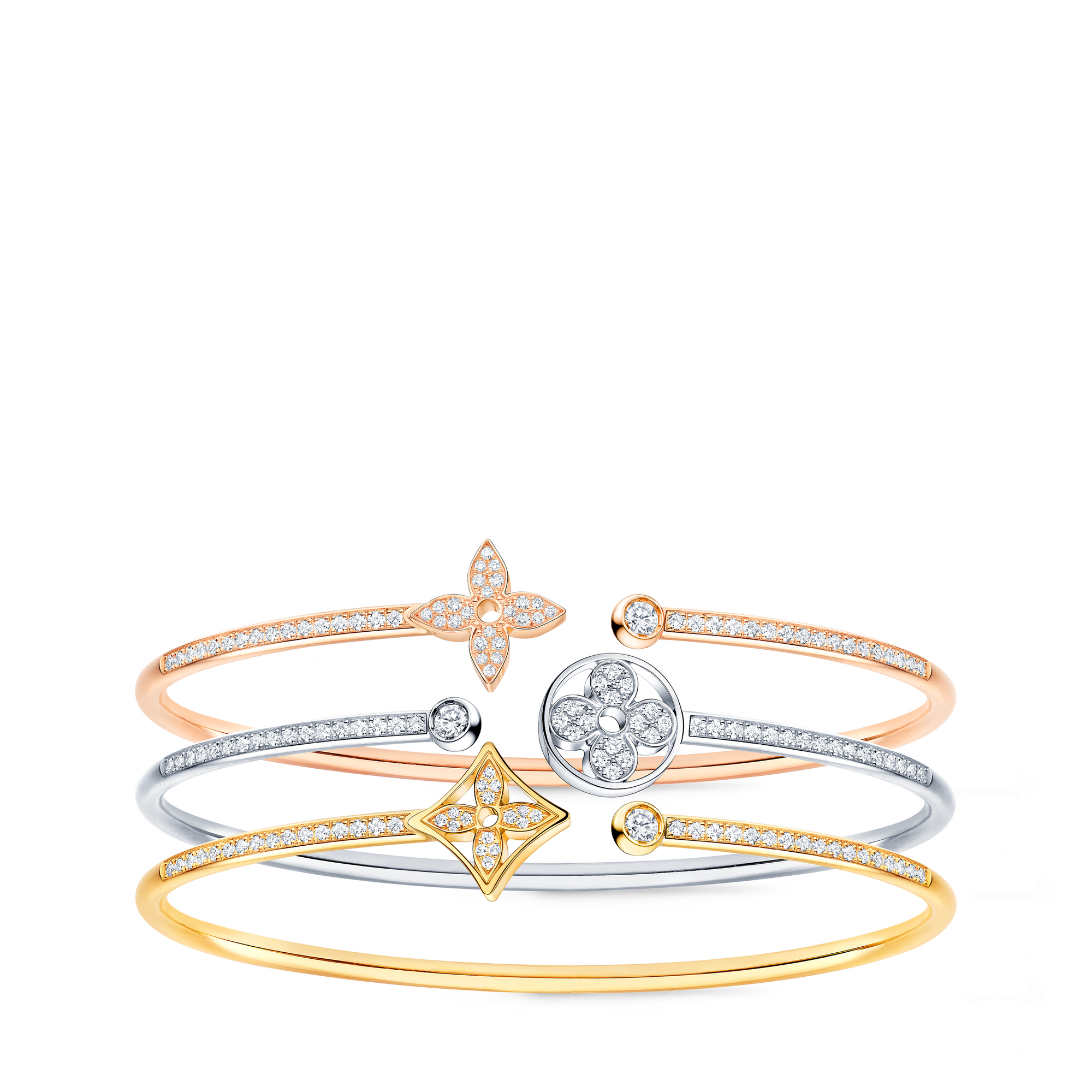 กำไลข้อมือ Idylle Blossom Twist, พิงค์โกลด์และเพชร  in จิวเวลรี่