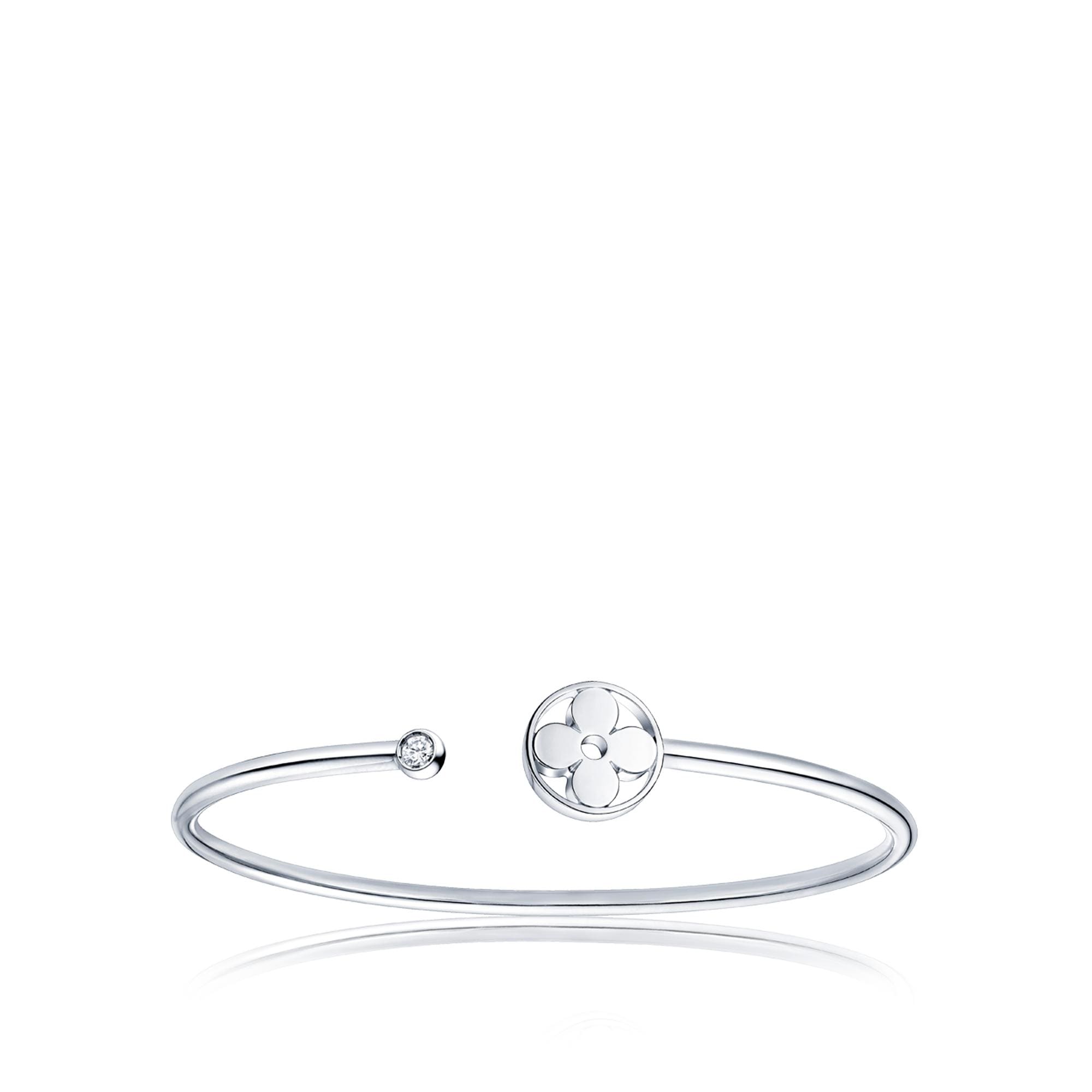 กำไลข้อมือ Idylle Blossom Twist, ไวท์โกลด์  in จิวเวลรี่