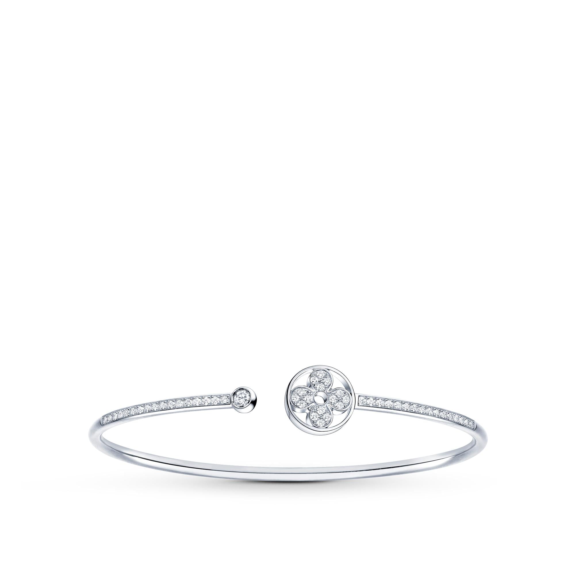 กำไลข้อมือ Idylle Blossom Twist, ไวท์โกลด์และเพชร  in จิวเวลรี่