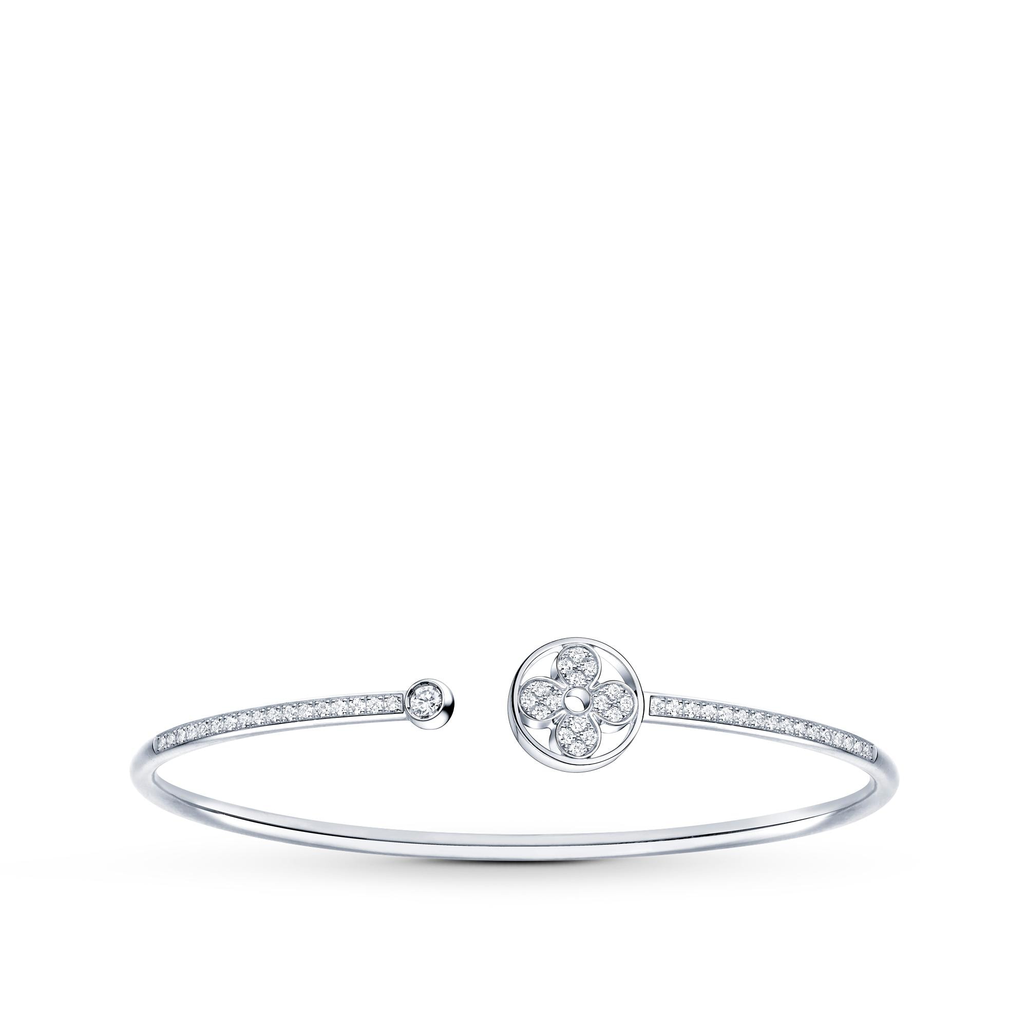 กำไลข้อมือ Idylle Blossom Twist, ไวท์โกลด์และเพชร  in จิวเวลรี่