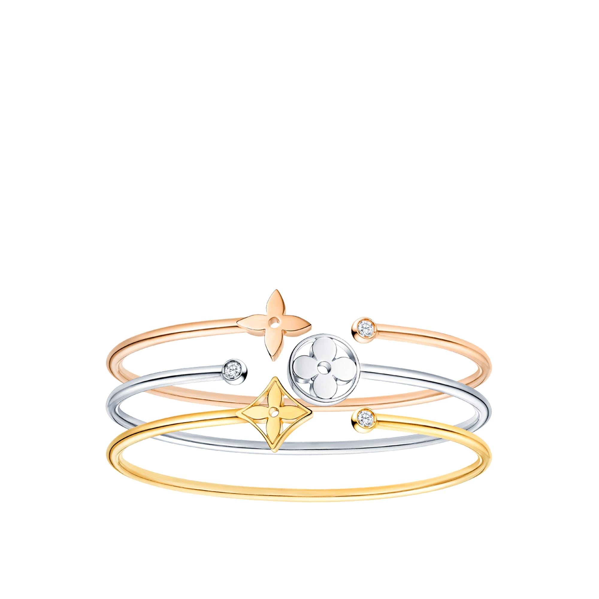 กำไลข้อมือ IDYLLE BLOSSOM TWIST, เยลโลว์โกลด์  in จิวเวลรี่
