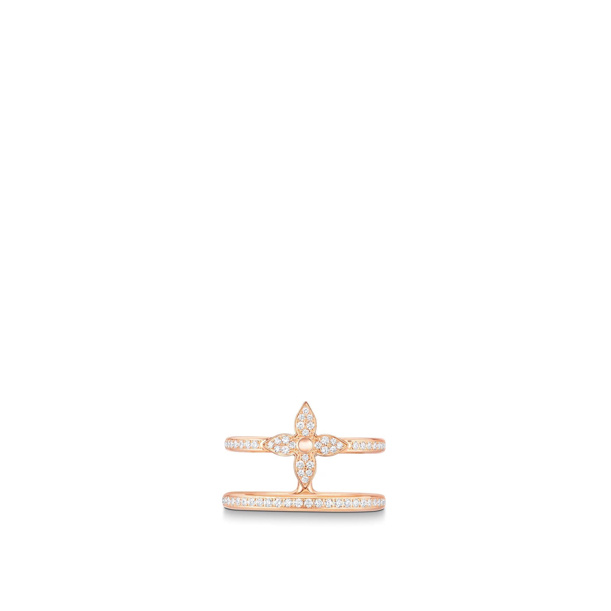 แหวน Idylle Blossom Two-Row, พิงค์โกลด์และเพชร  in จิวเวลรี่