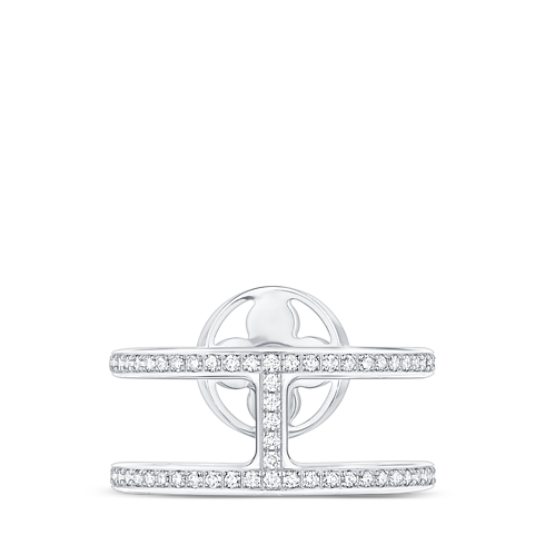 แหวน Idylle Blossom Two-Row, ไวท์โกลด์และเพชร in จิวเวลรี่'s หมวดหมู่ ไฟน์จิวเวลรี่ทั้งหมด collections by Louis Vuitton (การย่อ/ขยายผลิตภัณฑ์)