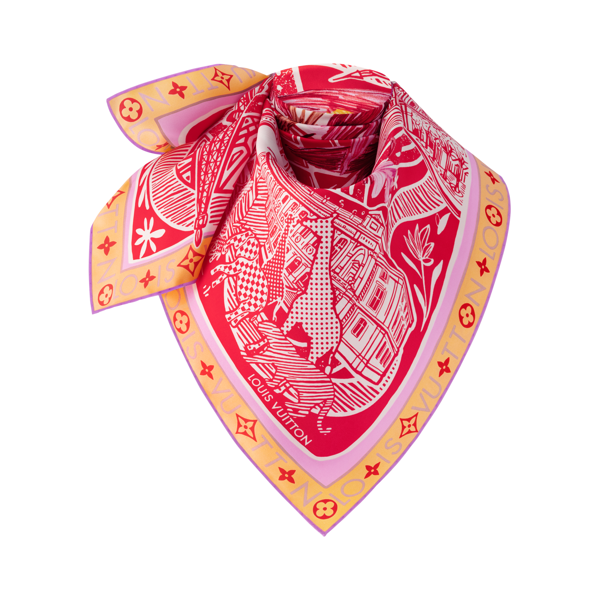 ผ้า Square รุ่น Jardin Des Plantes 90 . in ผู้หญิง