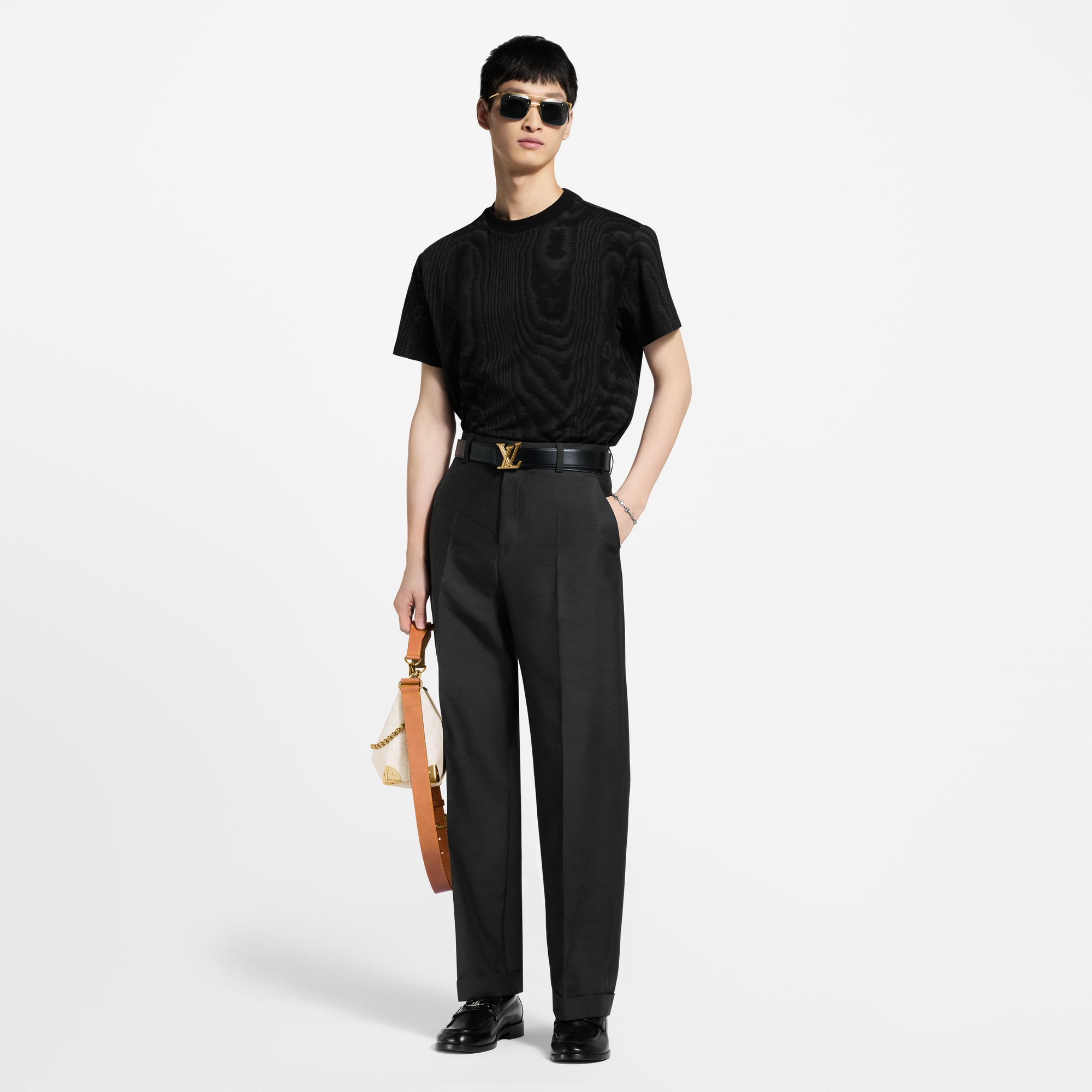 เสื้อยืดผ้าเจอร์ซีย์แจ็คการ์ด  in ผู้ชาย