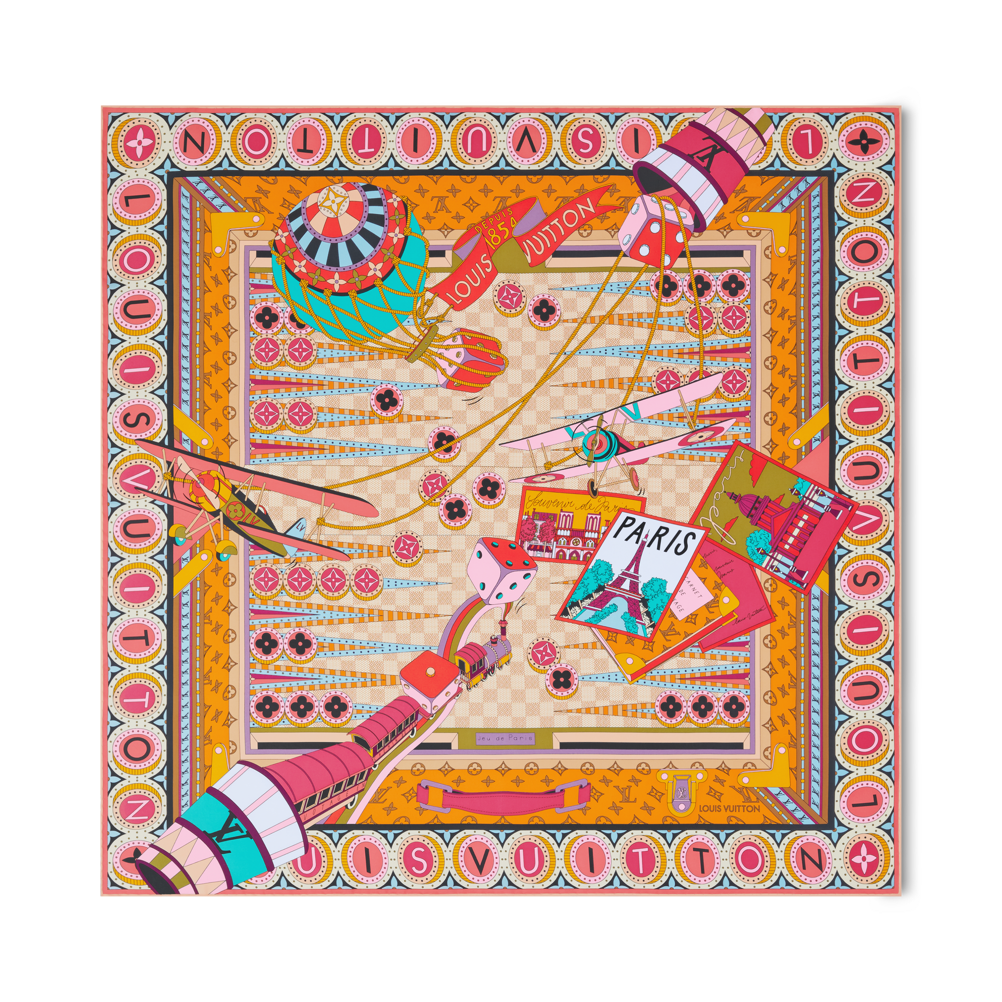 ผ้า Square รุ่น Jeu De Voyage 90 . in ผู้หญิง