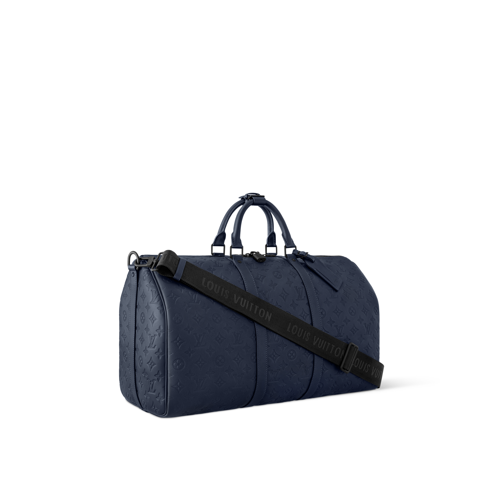 กระเป๋ารุ่น Keepall Bandoulière 50 Monogram Shadow in กระเป๋าและผลิตภัณฑ์เครื่องหนังขนาดเล็ก