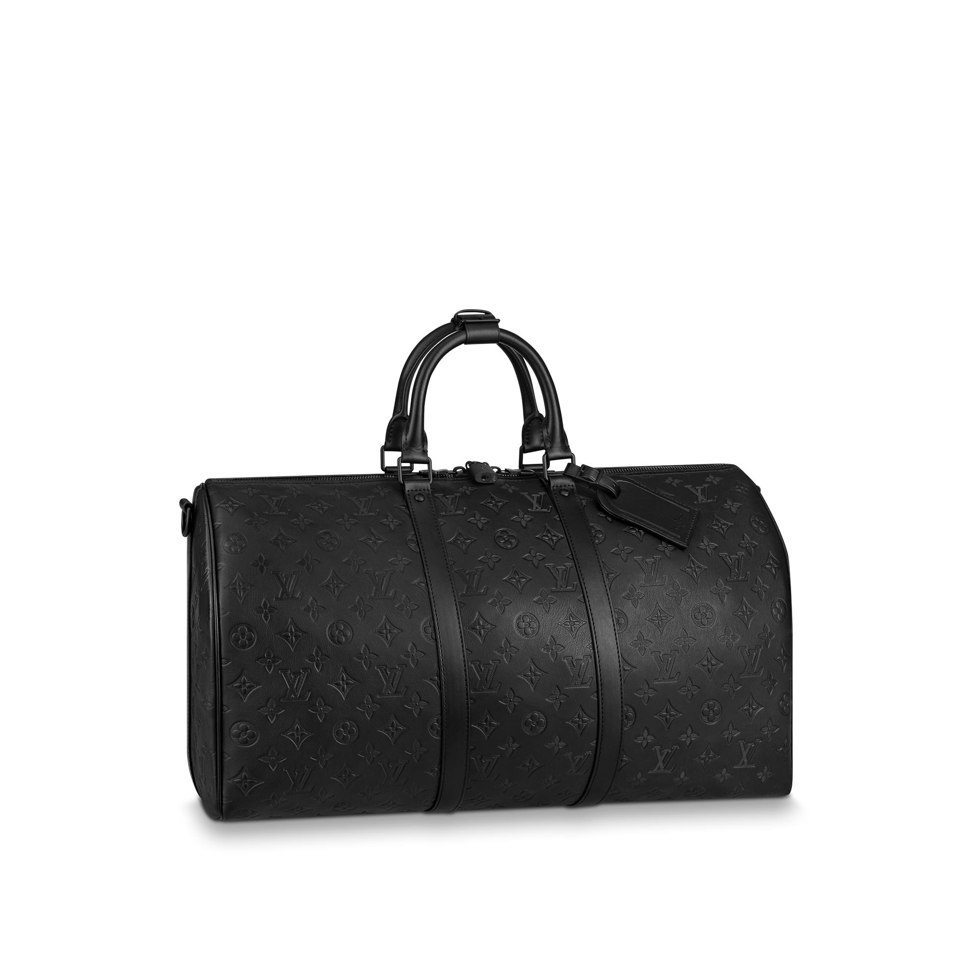กระเป๋ารุ่น Keepall Bandoulière 50 หนัง Monogram Shadow in ผู้ชาย