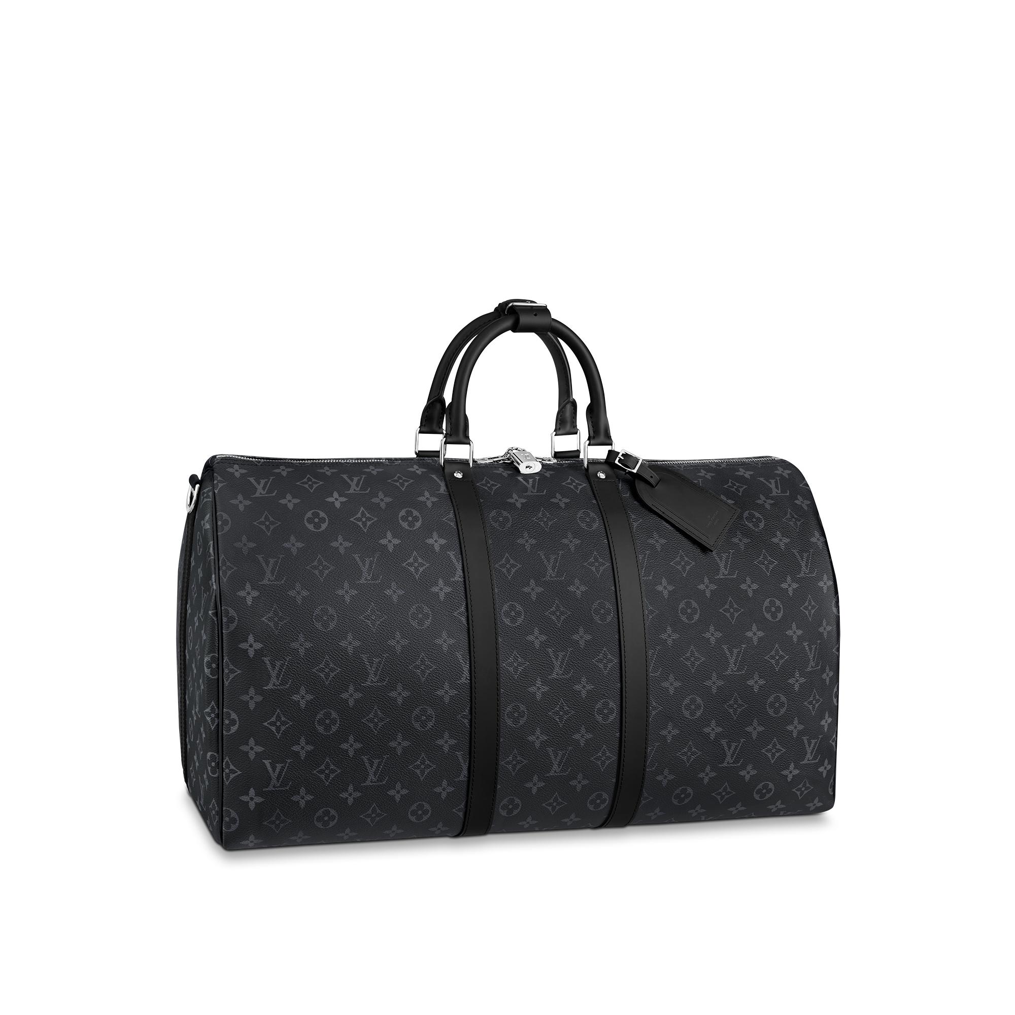 กระเป๋ารุ่น Keepall Bandoulière 55 Monogram Eclipse in ผู้ชาย