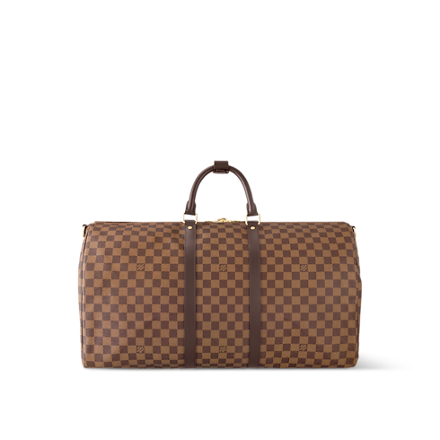 กระเป๋ารุ่น Keepall Bandoulière 55 Damier Ebene แคนวาส in กระเป๋าและผลิตภัณฑ์เครื่องหนังขนาดเล็ก's รังสรรค์ผลิตภัณฑ์เครื่องหนังในแบบของคุณ } collections by Louis Vuitton (การย่อ/ขยายผลิตภัณฑ์)