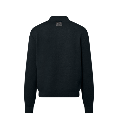 เสื้อแจ็คเก็ตบลูซงผ้านิตแต่งดีเทลหนัง in ผู้ชาย's เสื้อผ้า เสื้อโค้ทกันหนาวสำหรับผู้ชาย collections by Louis Vuitton (การย่อ/ขยายผลิตภัณฑ์)