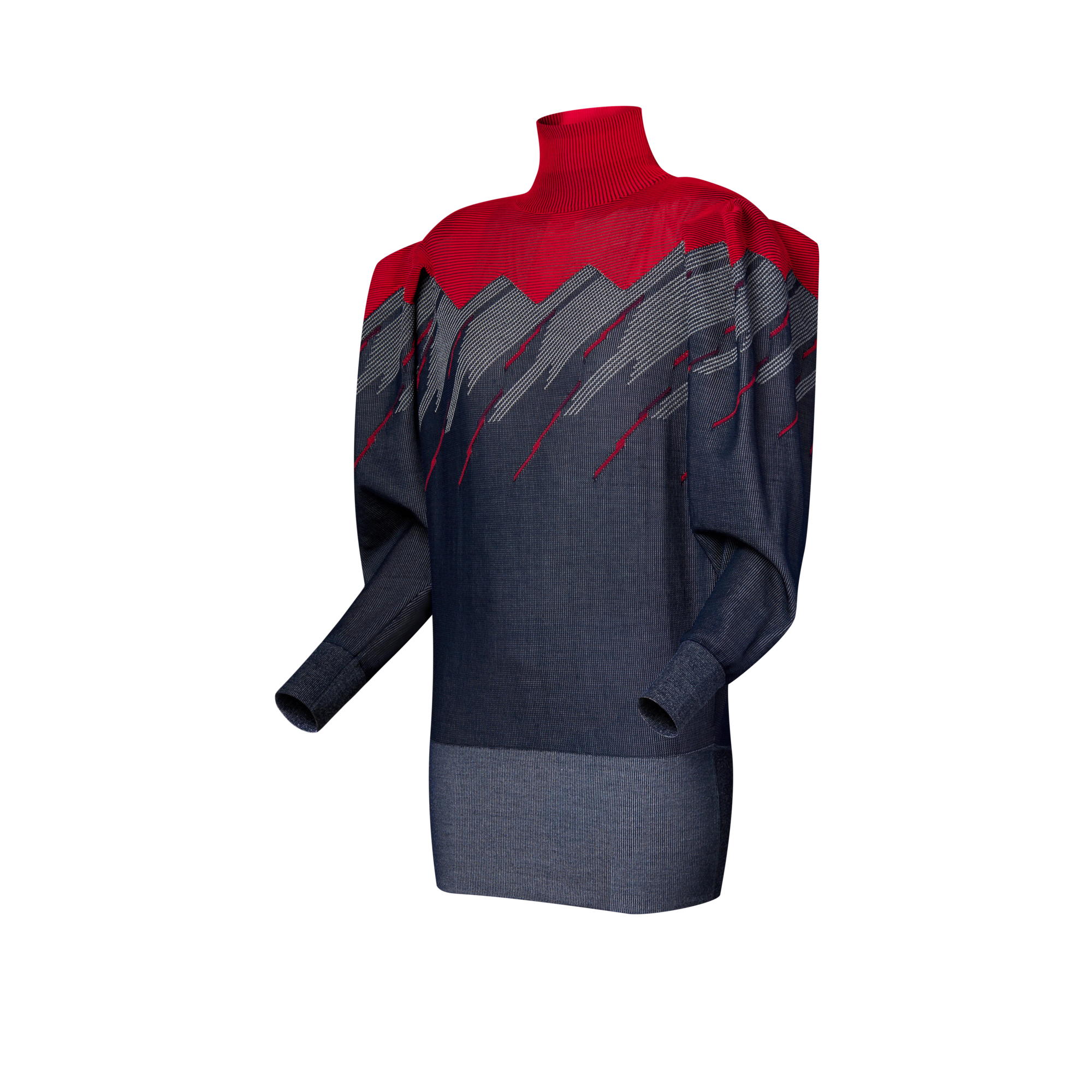 เสื้อคอเต่าแขนยาวพร้อมจีบไหล่  in ผู้หญิง