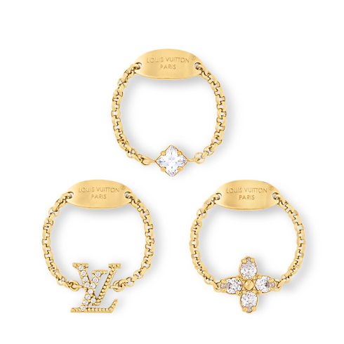 เซ็ตแหวน Lady LV . in ผู้หญิง's แฟชั่นจิวเวลรี่ แหวนสำหรับผู้หญิง collections by Louis Vuitton (การย่อ/ขยายผลิตภัณฑ์)
