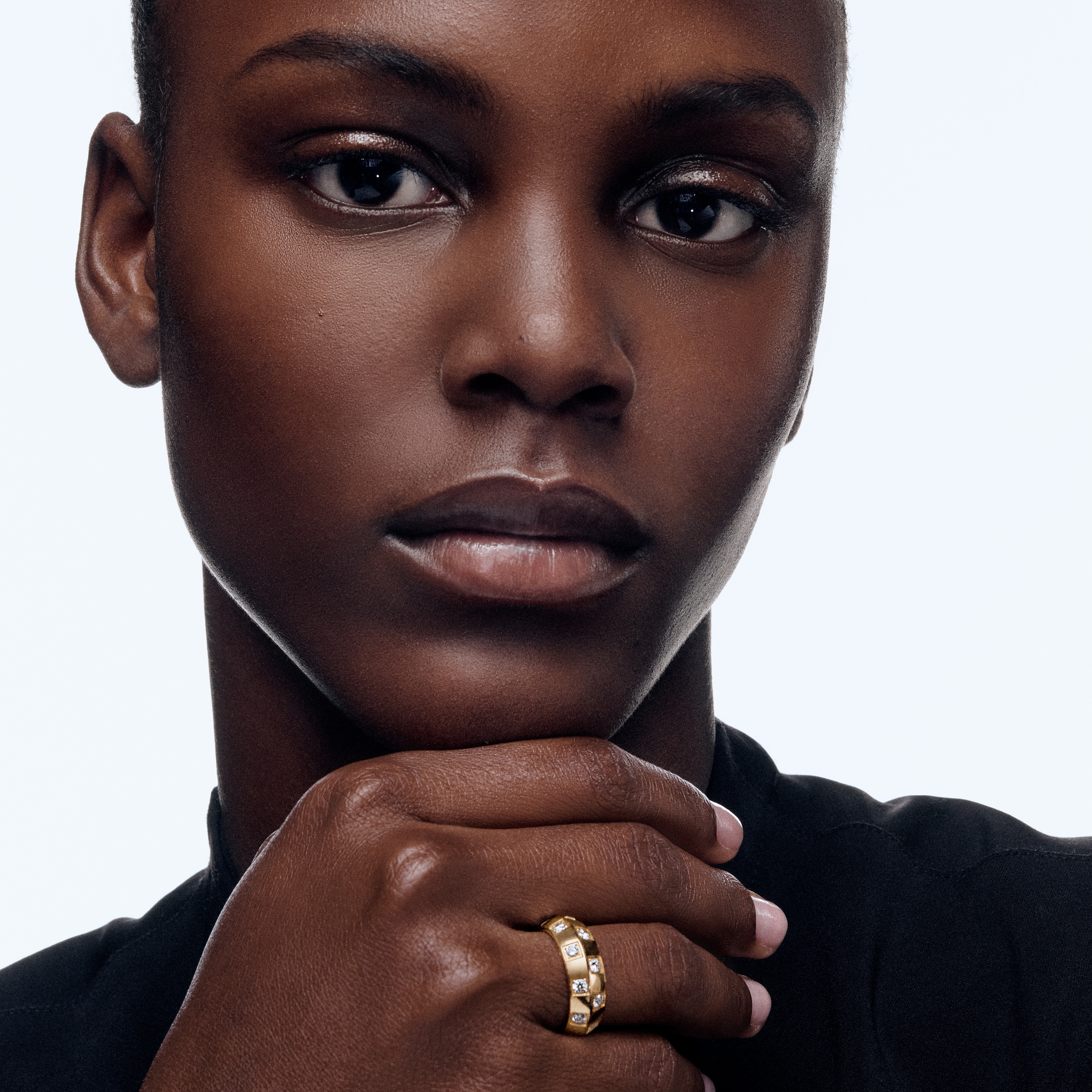 แหวนขนาดใหญ่ Le Damier de Louis Vuitton  เยลโลว์โกลด์และเพชร  in จิวเวลรี่