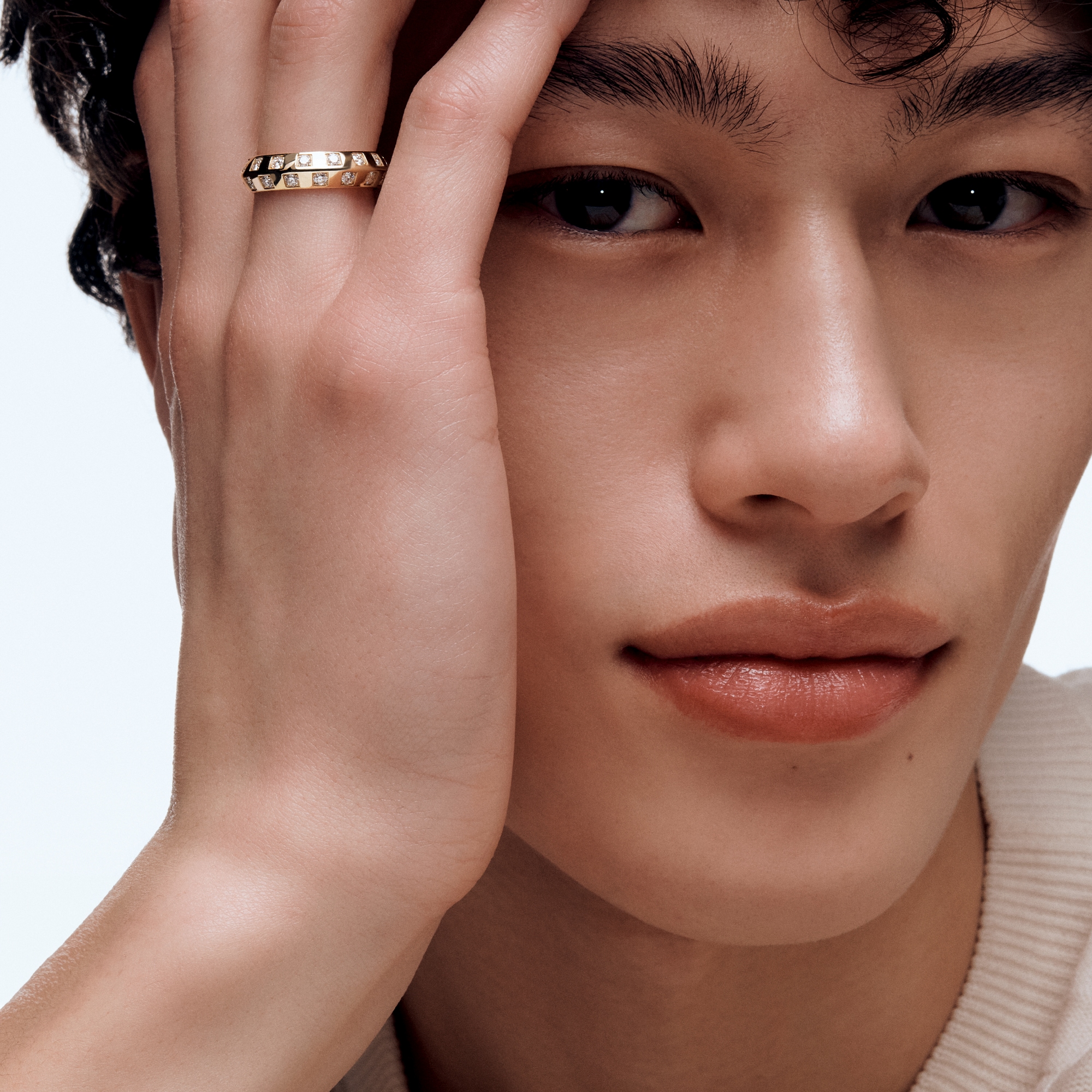 แหวนขนาดกลาง Le Damier de Louis Vuitton เยลโลว์โกลด์และเพชร  in จิวเวลรี่