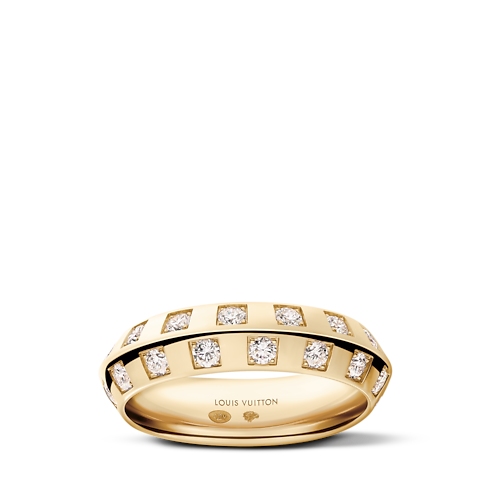 แหวนขนาดใหญ่ Le Damier de Louis Vuitton เยลโลว์โกลด์และเพชร in จิวเวลรี่'s หมวดหมู่ แหวน collections by Louis Vuitton