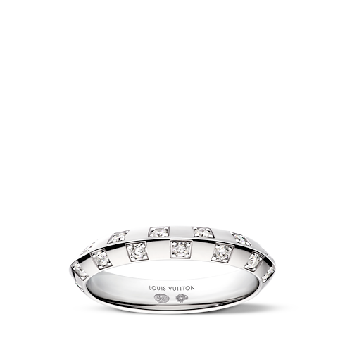 แหวนขนาดใหญ่ Le Damier de Louis Vuitton เยลโลว์โกลด์และเพชร in จิวเวลรี่'s หมวดหมู่ แหวน collections by Louis Vuitton