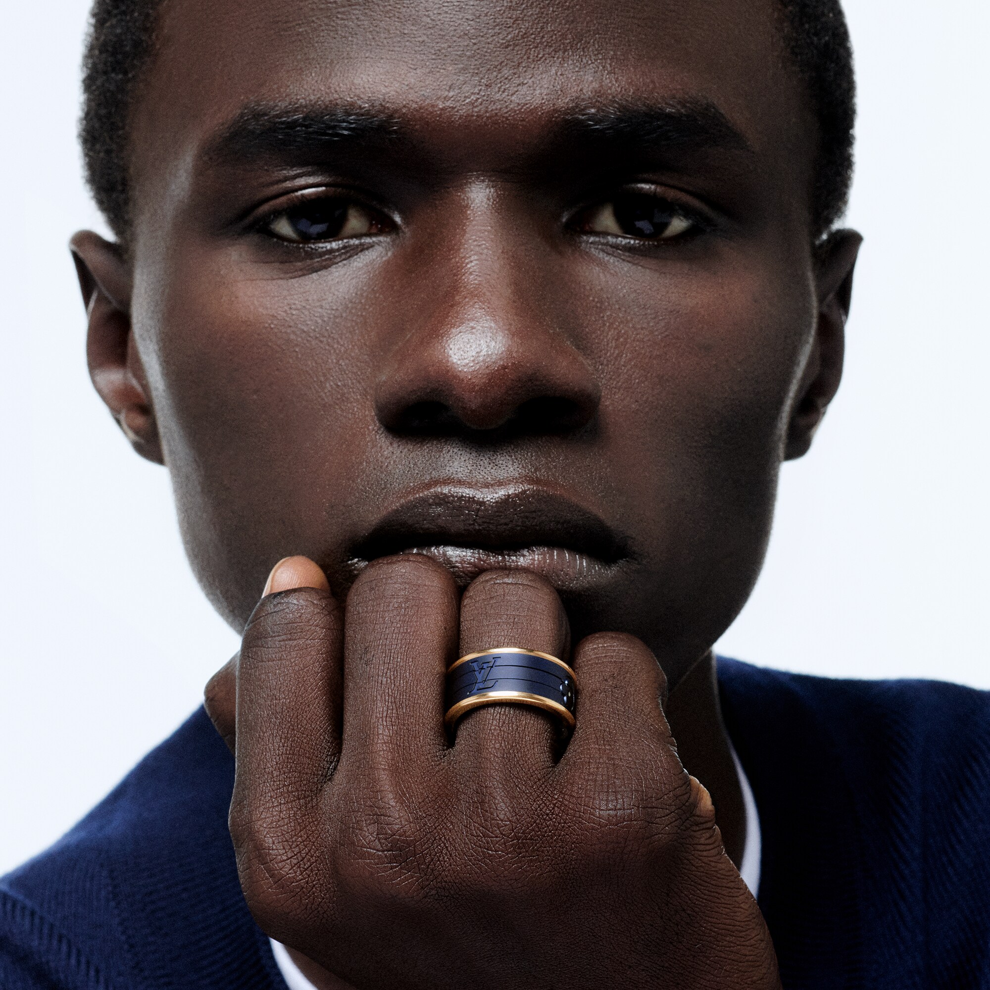 แหวน Les Gastons Vuitton Puzzle Ring เยลโลว์โกลด์และไทเทเนียม  in จิวเวลรี่