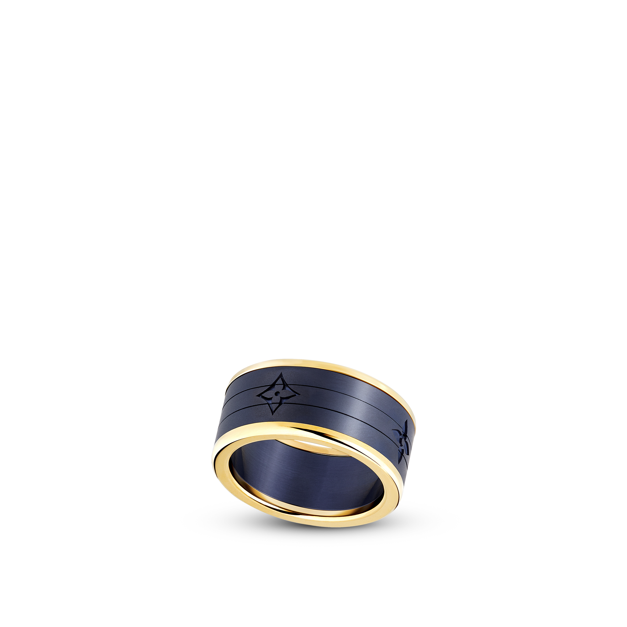 แหวน Les Gastons Vuitton Puzzle Ring เยลโลว์โกลด์และไทเทเนียม  in จิวเวลรี่