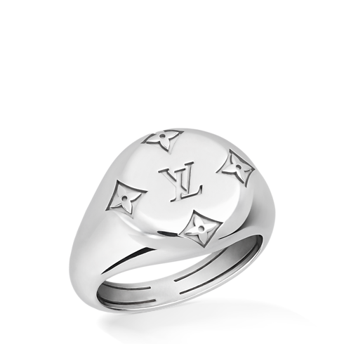 Les Gastons Vuitton Signet Ring, White Gold in จิวเวลรี่'s หมวดหมู่ แหวน collections by Louis Vuitton (การย่อ/ขยายผลิตภัณฑ์)