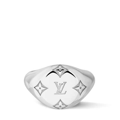 Les Gastons Vuitton Signet Ring, White Gold in จิวเวลรี่'s หมวดหมู่ แหวน collections by Louis Vuitton (การย่อ/ขยายผลิตภัณฑ์)