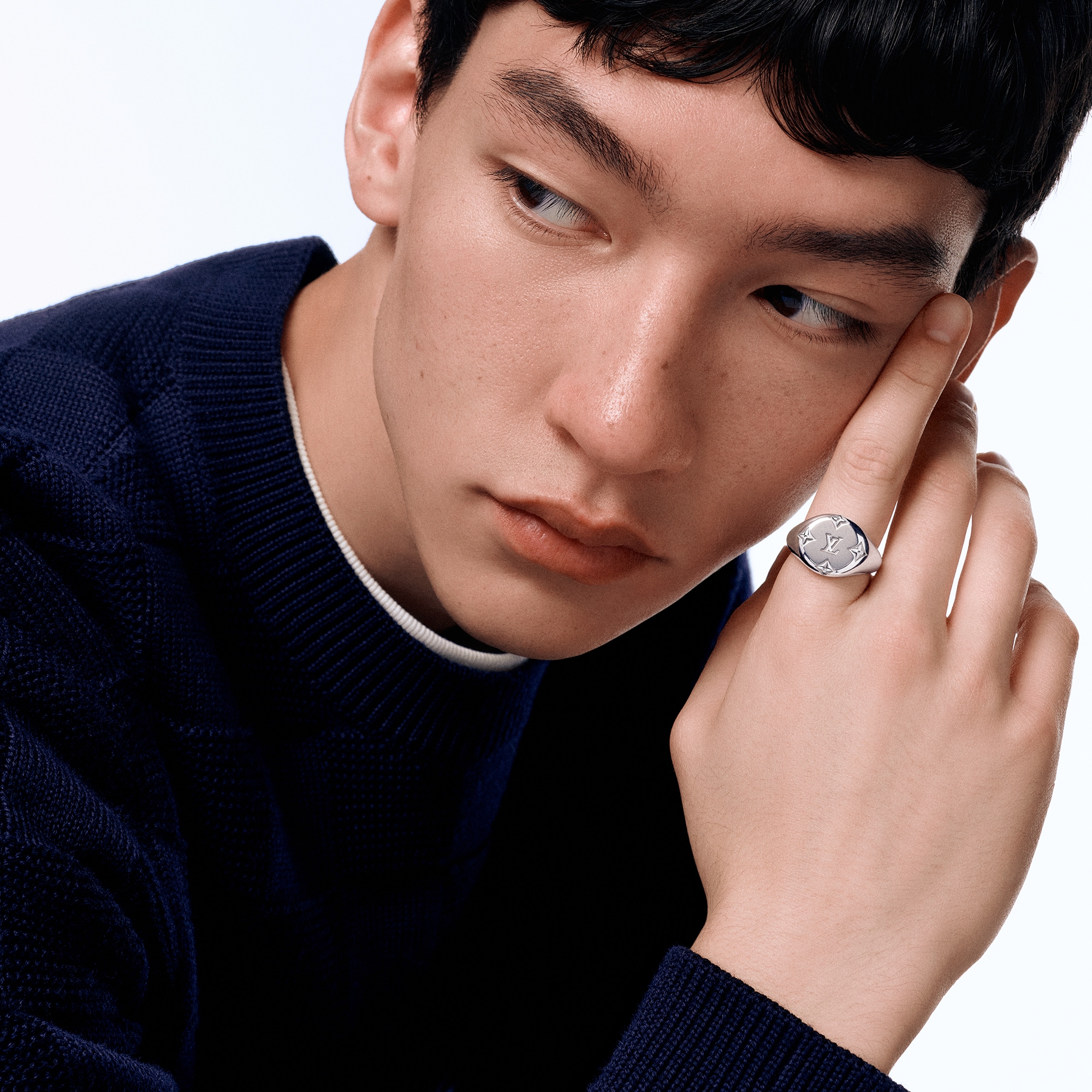 แหวนประทับตรา Les Gastons Vuitton ไวท์โกลด์  in จิวเวลรี่