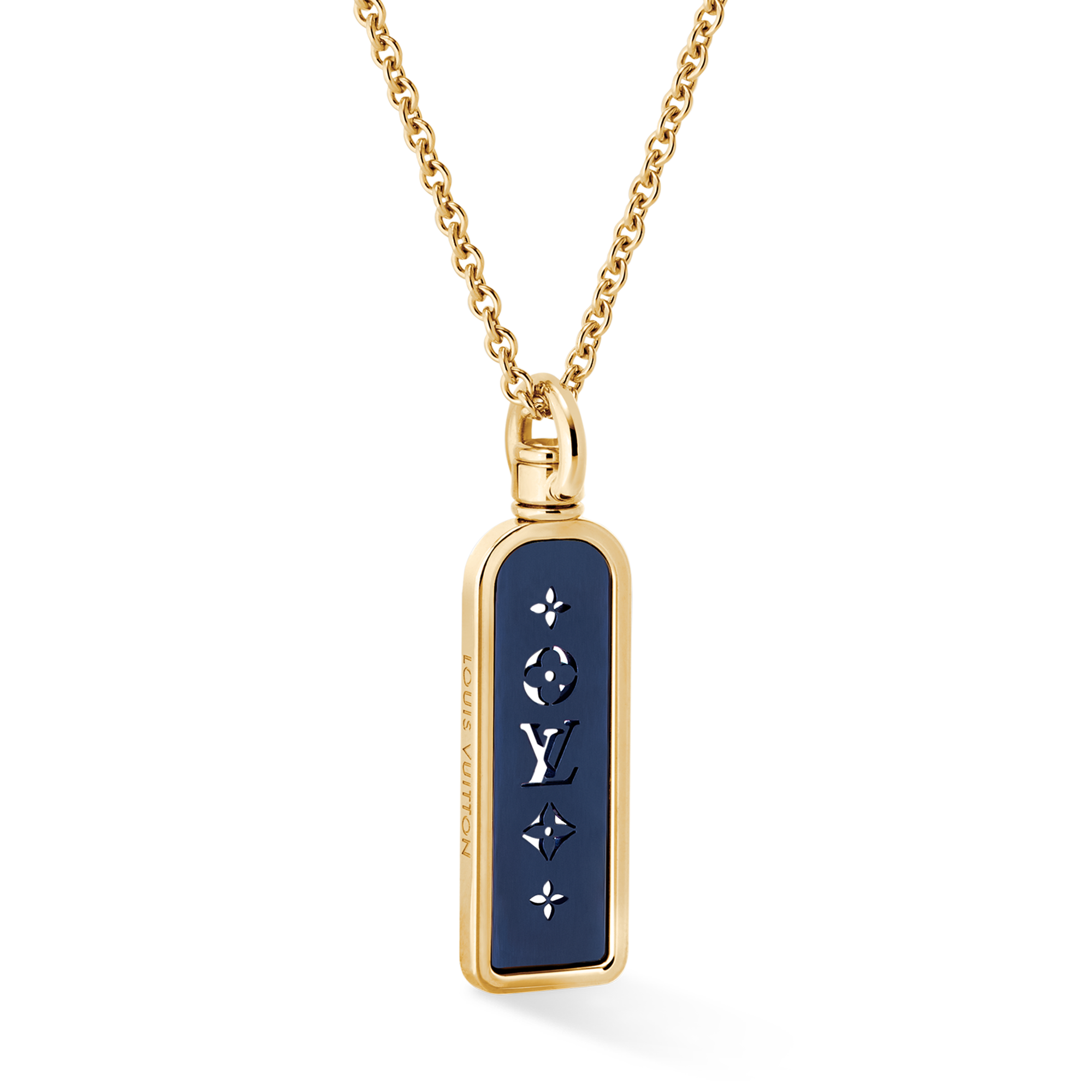 จี้ Les Gastons Vuitton Small Tag เยลโลว์โกลด์และไทเทเนียม  in Les Extraordinaires