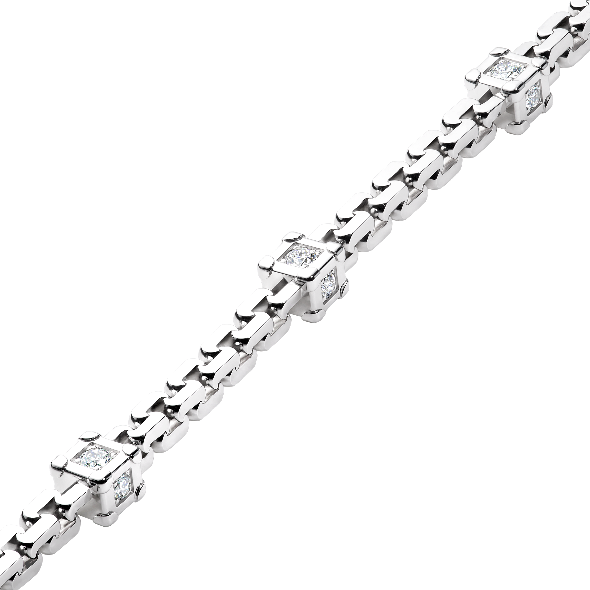 Les Gastons Vuitton Trunk Bracelet, White Gold and Diamonds  in จิวเวลรี่
