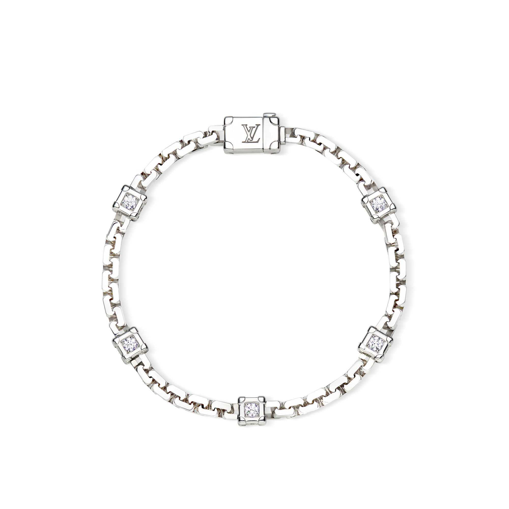 Les Gastons Vuitton Trunk Bracelet, White Gold and Diamonds  in จิวเวลรี่