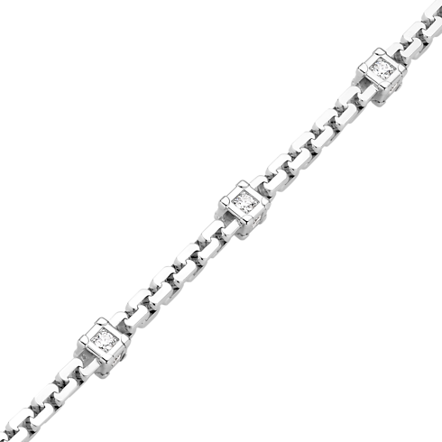 Les Gastons Vuitton Trunk Bracelet, White Gold and Diamonds in จิวเวลรี่'s หมวดหมู่ กำไลและสร้อยข้อมือ collections by Louis Vuitton (การย่อ/ขยายผลิตภัณฑ์)