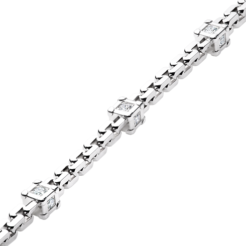 Les Gastons Vuitton Trunk Bracelet, White Gold and Diamonds in จิวเวลรี่'s หมวดหมู่ กำไลและสร้อยข้อมือ collections by Louis Vuitton (การย่อ/ขยายผลิตภัณฑ์)