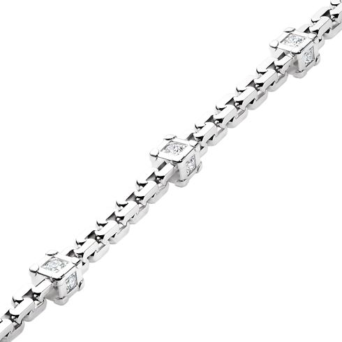Les Gastons Vuitton Trunk Bracelet, White Gold and Diamonds in จิวเวลรี่'s หมวดหมู่ กำไลและสร้อยข้อมือ collections by Louis Vuitton (การย่อ/ขยายผลิตภัณฑ์)
