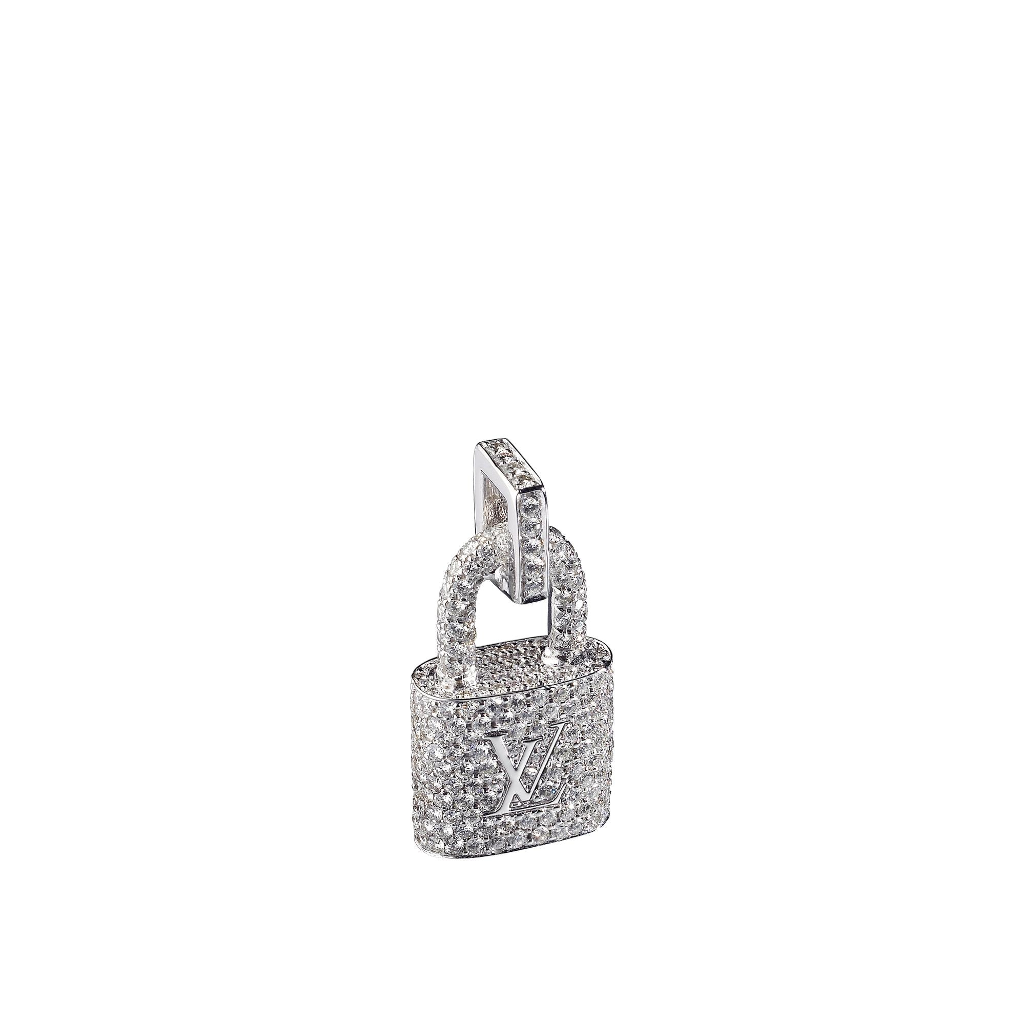 จี้ Lock It Padlock, ไวท์โกลด์ และเพชรที่ฝังแบบ Pavé  in จิวเวลรี่