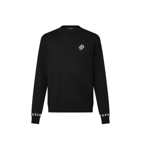 เสื้อคอกลมแขนยาวผ้าคอตตอน in ผู้ชาย's เสื้อผ้า เสื้อสเวตเตอร์สำหรับผู้ชาย collections by Louis Vuitton (การย่อ/ขยายผลิตภัณฑ์)