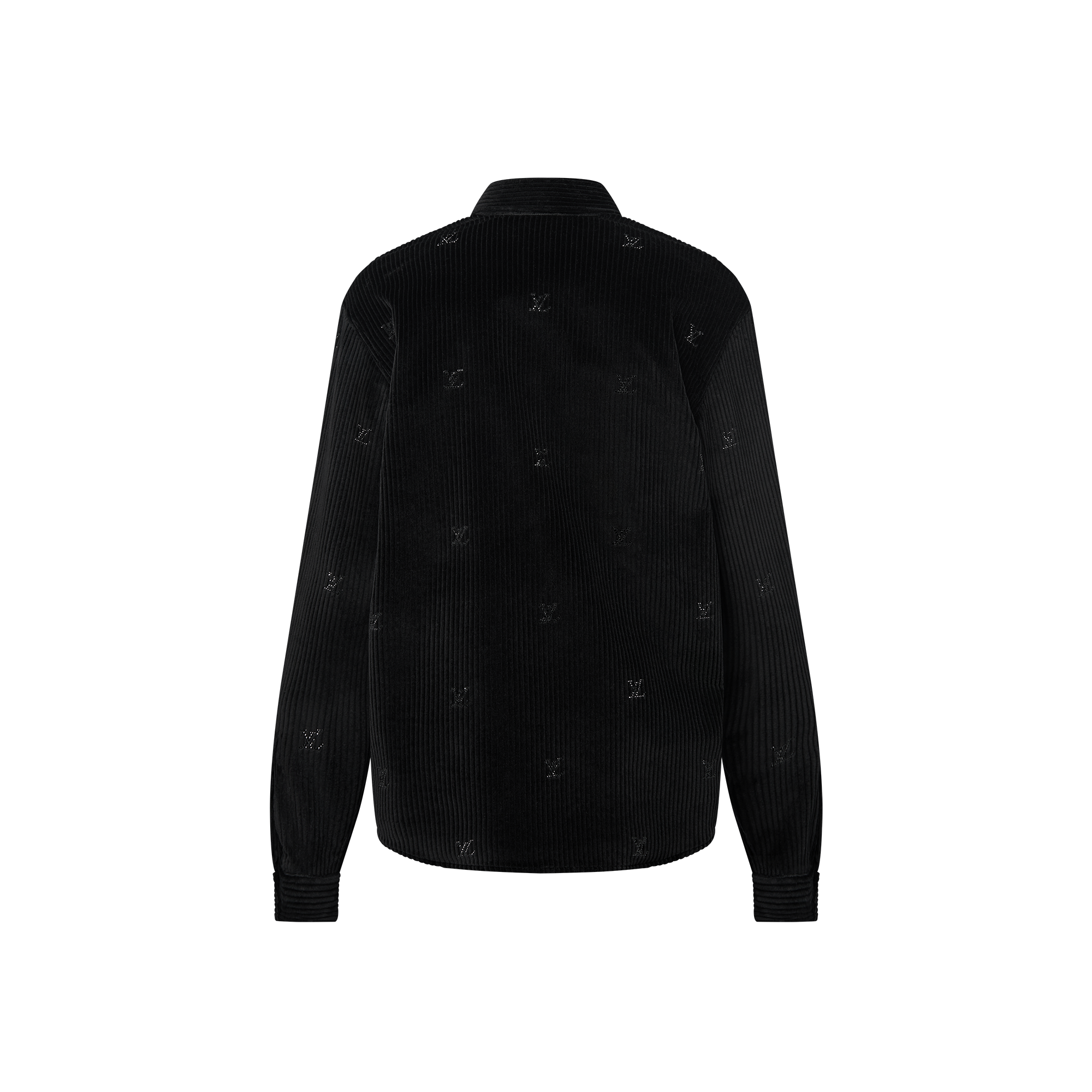 เสื้อเชิ้ตแขนยาวผ้าลูกฟูกลาย LV Blason  in ผู้ชาย