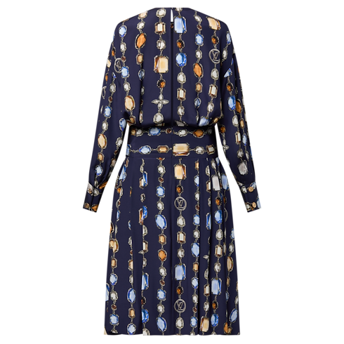 เดรสแขนยาวลาย Necklace in ผู้หญิง's เสื้อผ้า ชุดเดรสสำหรับผู้หญิง collections by Louis Vuitton (การย่อ/ขยายผลิตภัณฑ์)