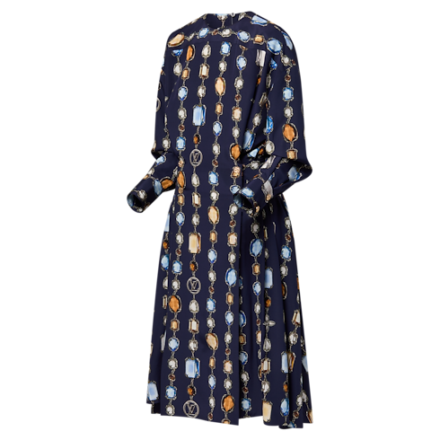 เดรสแขนยาวลาย Necklace in ผู้หญิง's เสื้อผ้า ชุดเดรสสำหรับผู้หญิง collections by Louis Vuitton (การย่อ/ขยายผลิตภัณฑ์)