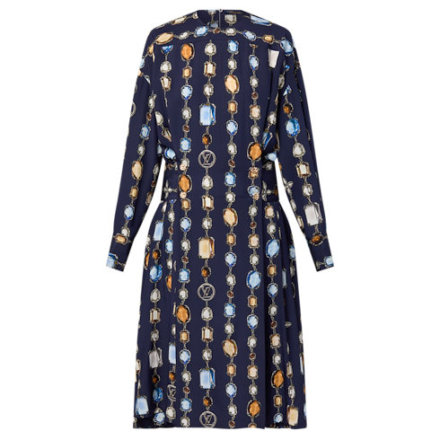 เดรสแขนยาวลาย Necklace in ผู้หญิง's เสื้อผ้า ชุดเดรสสำหรับผู้หญิง collections by Louis Vuitton (การย่อ/ขยายผลิตภัณฑ์)